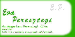 eva peresztegi business card